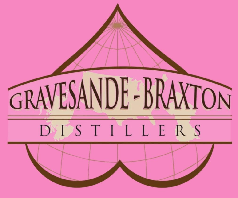 Gravesande Braxton Distillers vintage logo art